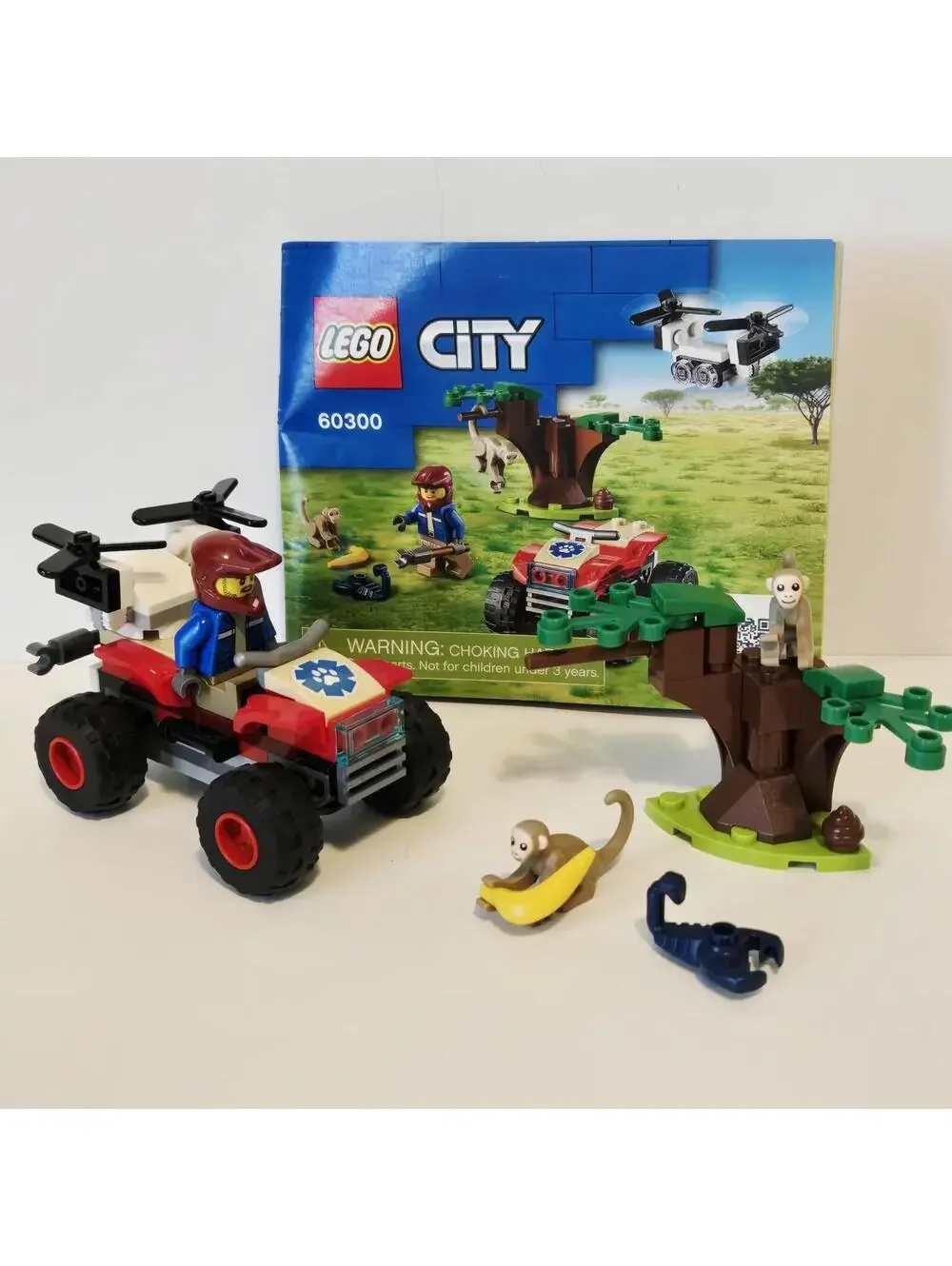LEGO 60300 City Wildlife Rescue ATV, Drone, Tree, Monkeys, Scorpion, And Manuel